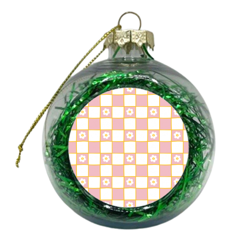 Daisy Tablecloth - xmas bauble by Lucy Elliott