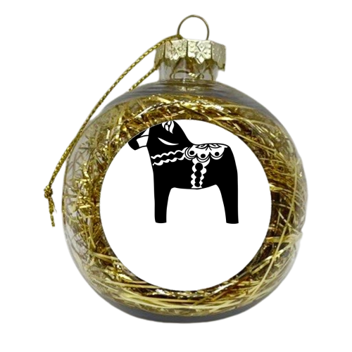 Dala Horse  - xmas bauble by Ilka Dickens