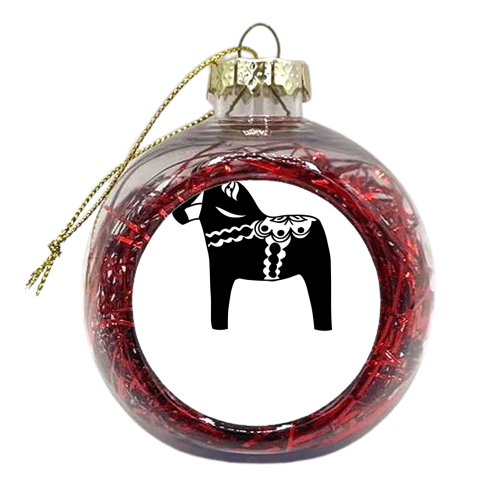 Dala Horse  - xmas bauble by Ilka Dickens