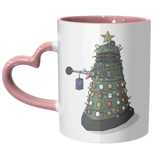 Dalek Christmas Tree - unique mug by Dale Cullinane