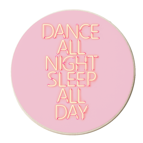 DANCE ALL NIGHT - personalised beer coaster by Ania Wieclaw