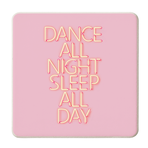 DANCE ALL NIGHT - personalised beer coaster by Ania Wieclaw
