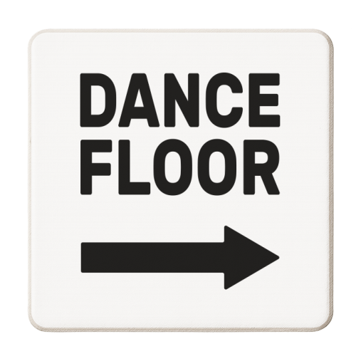 Dance Floor (right) - personalised beer coaster by The Native State