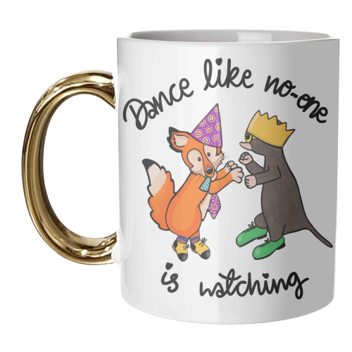 Dance like no one is watching- floof and friends - unique mug by PixieDrew