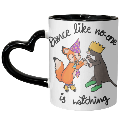 Dance like no one is watching- floof and friends - unique mug by PixieDrew