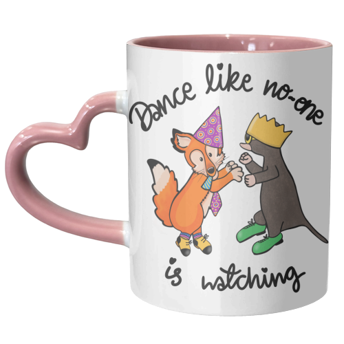 Dance like no one is watching- floof and friends - unique mug by PixieDrew