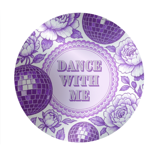 Dance with me - Circle Sticker by Lilly Rose