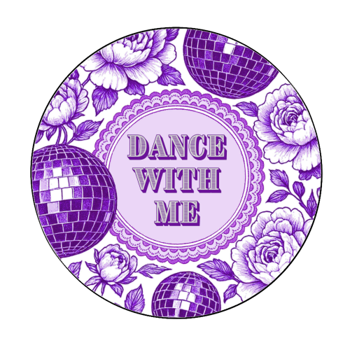 Dance with me - Circle Sticker by Lilly Rose