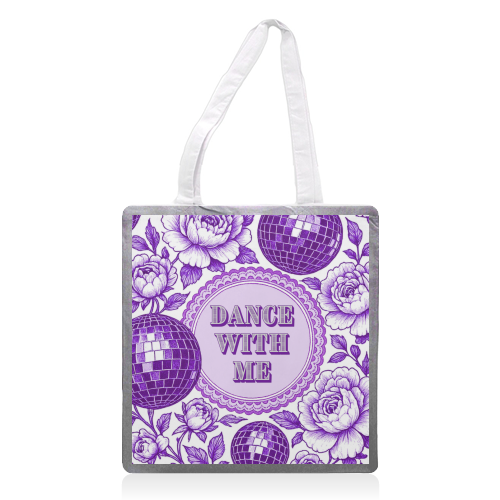 Dance with me - printed canvas tote bag by Lilly Rose