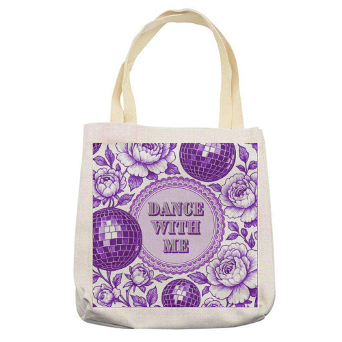 Dance with me - printed canvas tote bag by Lilly Rose