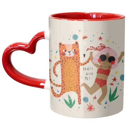 DANCE WITH ME - unique mug by Nichola Cowdery