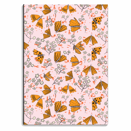 Dancing butterflies - pink - personalised A4, A5, A6 notebook by Michelle Walker
