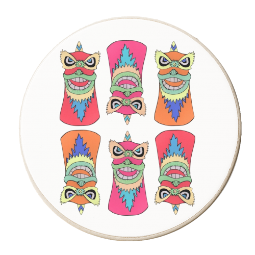 Dancing Dragon - personalised beer coaster by Yazmin Brooks