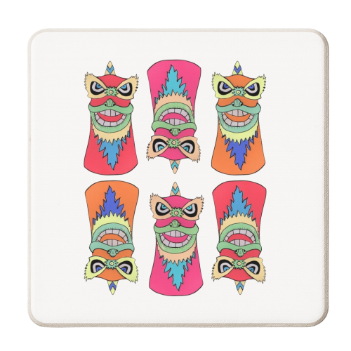 Dancing Dragon - personalised beer coaster by Yazmin Brooks