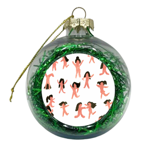 dancing girls - xmas bauble by Miki Lowe