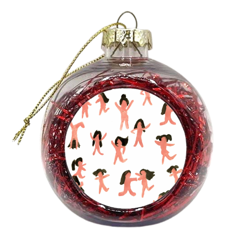 dancing girls - xmas bauble by Miki Lowe