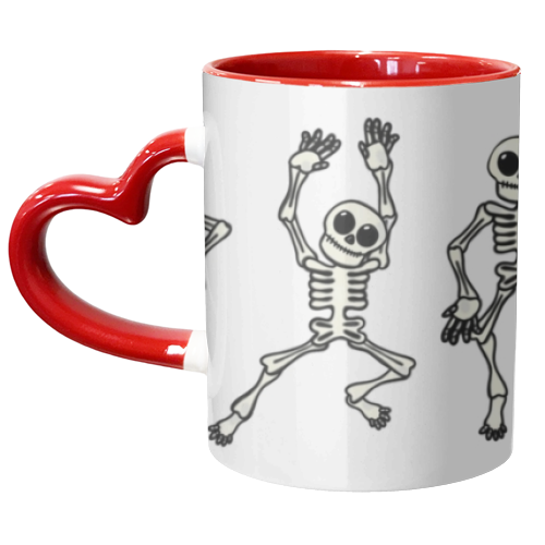 Dancing skeletons - unique mug by PixieDrew