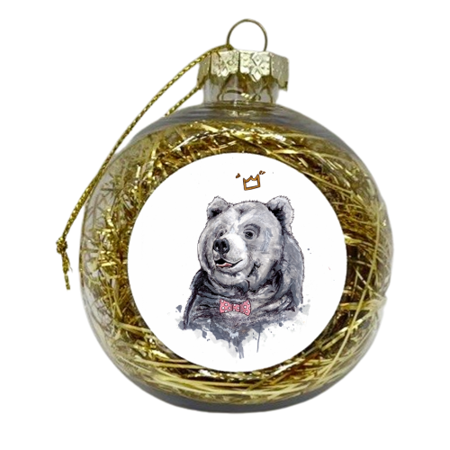 Dapper Bear - xmas bauble by Gaz is a Cookie