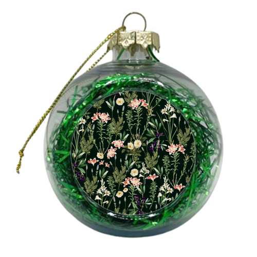 Dark Botanical Garden - xmas bauble by Uma Prabhakar Gokhale