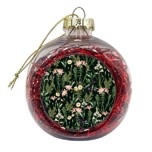 Dark Botanical Garden - xmas bauble by Uma Prabhakar Gokhale