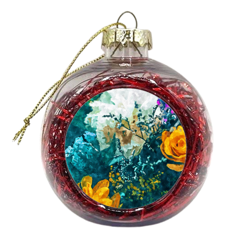 Dark & Floral - xmas bauble by Uma Prabhakar Gokhale