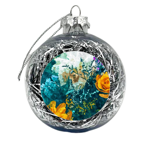 Dark & Floral - xmas bauble by Uma Prabhakar Gokhale