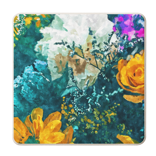 Dark & Floral - personalised beer coaster by Uma Prabhakar Gokhale