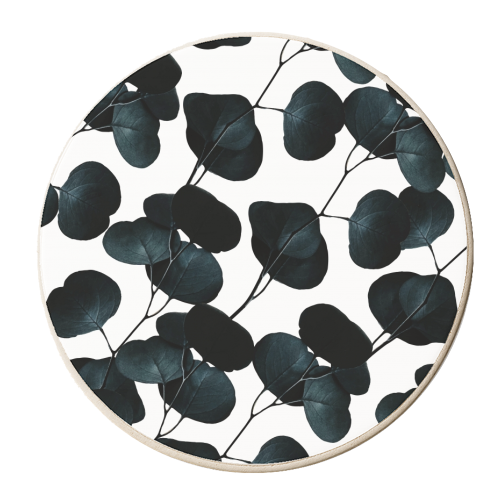 Dark Leaves - personalised beer coaster by Uma Prabhakar Gokhale