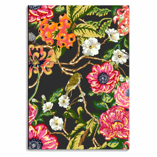 Dark Peonies - personalised A4, A5, A6 notebook by Draper & Harlow