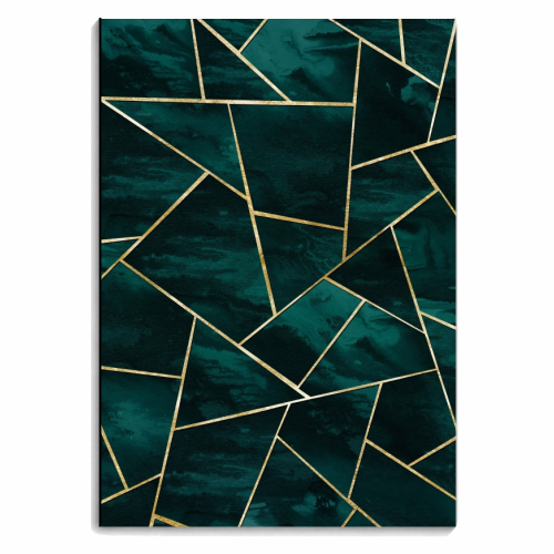 Dark Teal Ink Copper Gold Geometric Glam #1 #geo #decor #art - personalised A4, A5, A6 notebook by Anita Bella Jantz