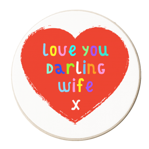 Darling Wife - personalised beer coaster by Adam Regester