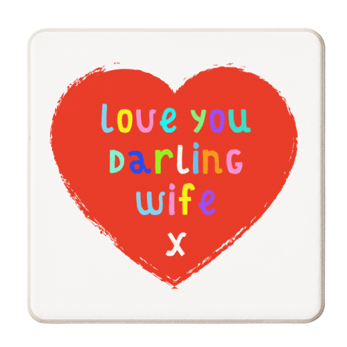Darling Wife - personalised beer coaster by Adam Regester