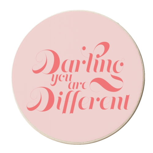 Darling You Are Different - personalised beer coaster by Toni Scott