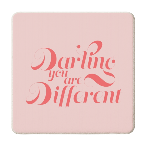 Darling You Are Different - personalised beer coaster by Toni Scott