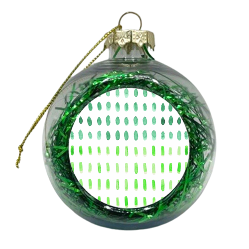 DASHED IN GREEN - xmas bauble by Dizzywonders