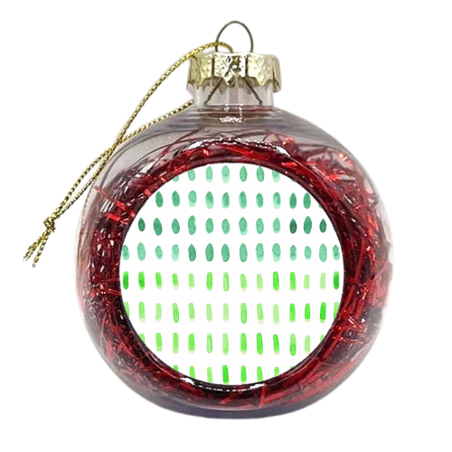 DASHED IN GREEN - xmas bauble by Dizzywonders