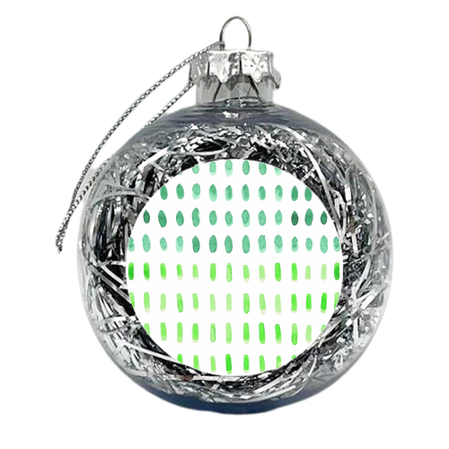 DASHED IN GREEN - xmas bauble by Dizzywonders