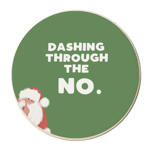 Dashing through the NO - personalised beer coaster by Giddy Kipper