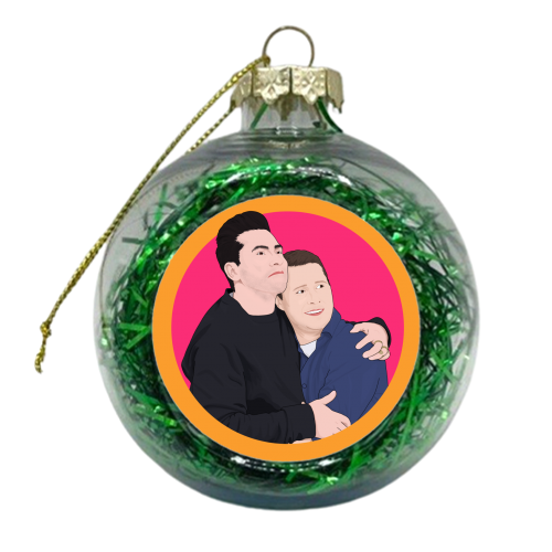 David and Patrick - xmas bauble by Pink and Pip