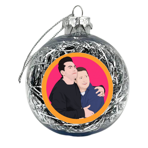 David and Patrick - xmas bauble by Pink and Pip