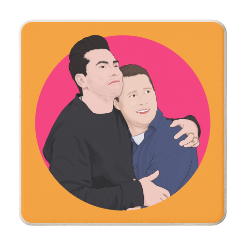 David and Patrick - personalised beer coaster by Pink and Pip