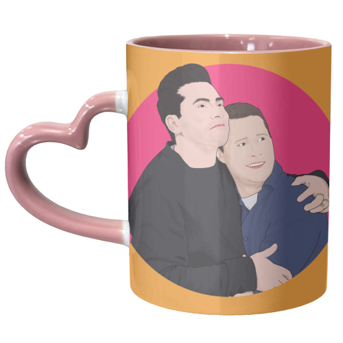 David and Patrick - unique mug by Pink and Pip