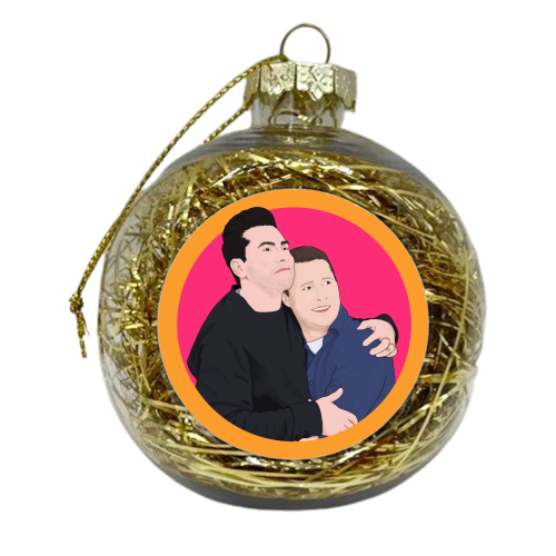 David and Patrick - xmas bauble by Pink and Pip