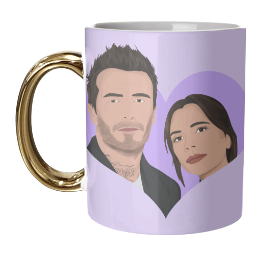 David and Victoria Beckham - unique mug by Pink and Pip