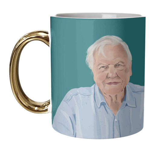 David Attenborough - unique mug by Sarah Wilkinson