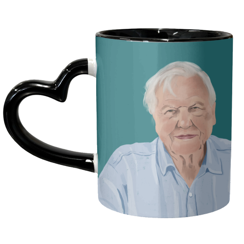 David Attenborough - unique mug by Sarah Wilkinson