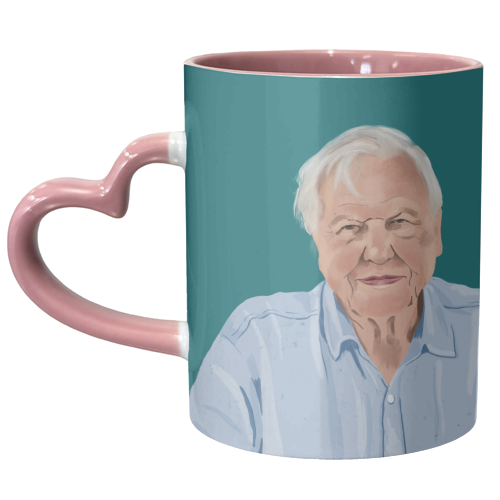 David Attenborough - unique mug by Sarah Wilkinson