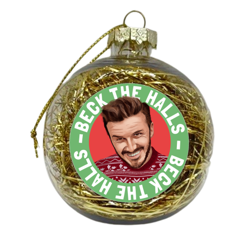 David Beckham Christmas Beck the Halls - xmas bauble by AbiGoLucky