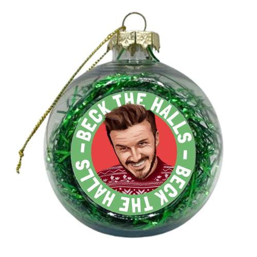 David Beckham Christmas Beck the Halls - xmas bauble by AbiGoLucky