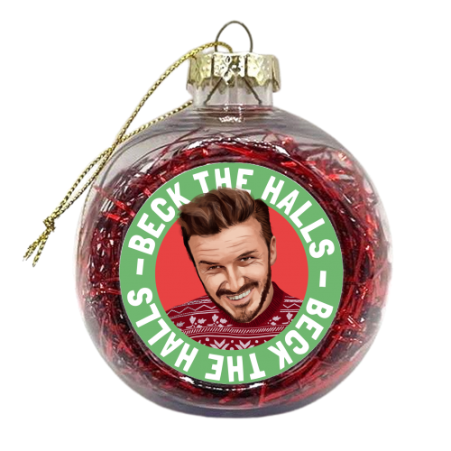 David Beckham Christmas Beck the Halls - xmas bauble by AbiGoLucky